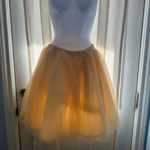Elegant Cream Tulle Skirt